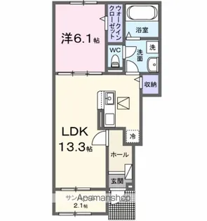 サンライズ久沢【1階】の間取り
