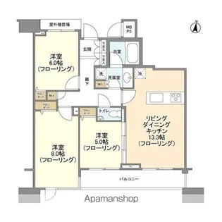 HF白金高輪レジデンス【6階】の間取り