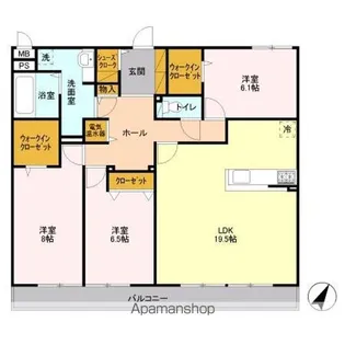 ROYAL EAST(ロイヤル イースト)【3階】の間取り