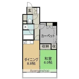 トーカンマンション長田町【702号室】の間取り