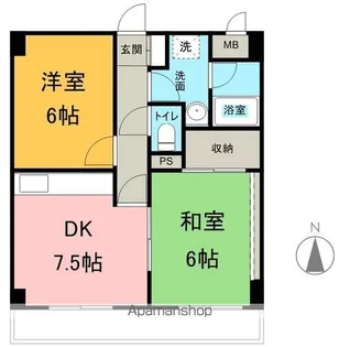 メゾン城西【201号室】の間取り