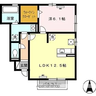 S.U.N COURT A【1階】の間取り