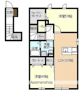 ピデェレア【2階】の間取り