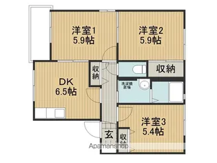 ディアス小泉【201号室】の間取り