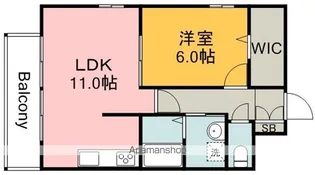 西十日市FLATS【2階】の間取り