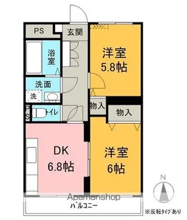 ルミエール・ド・ソレイユ【2階】の間取り