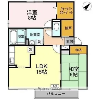 セジュールのぞみ Ⅱ棟【1階】の間取り