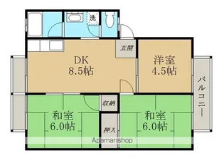 ハイツ北浦【103号室】の間取り