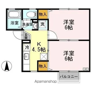 プレジール・エヌ【1階】の間取り