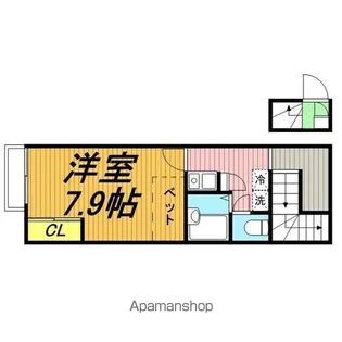 レオパレスオークヒルズC【2階】の間取り