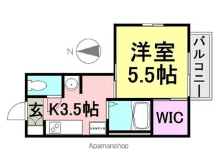 メゾンファーベス【2階】の間取り