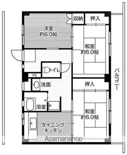 ビレッジハウス敷島3号棟【1階】の間取り