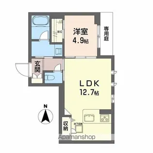 ユーグレイス東島田【1階】の間取り