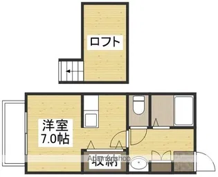 メゾネット日ノ出【2階】の間取り
