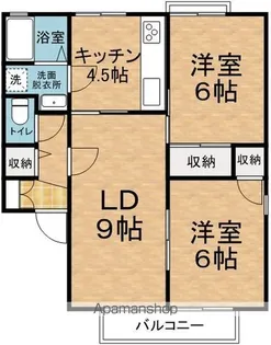 ラ・プレーヌA・B【2階】の間取り