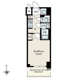 CREST TAPP新栄(旧S−RESIDENCE栄EAST)【10階】の間取り
