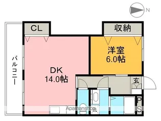 コーポ丑之助【3階】の間取り