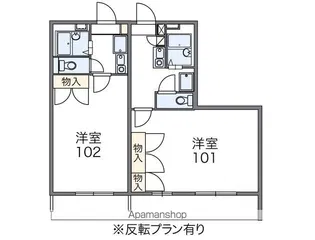 レオパレスメイプルハイム高野台1号館【2階】の間取り