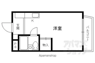 バンベール伏見【306号室】の間取り