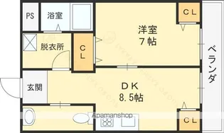 新栄プロパティー東大阪Ⅰ【2階】の間取り