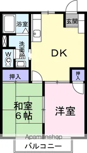 エクセルハイム穴橋【1階】の間取り