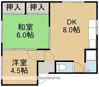 ハイツ藤本Ⅱ【201号室】の間取り