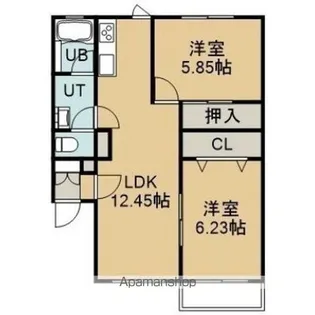 フォレストリーB館【1階】の間取り