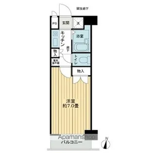 サンシティ北四番丁【6階】の間取り