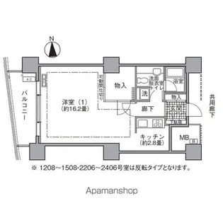 アクティ汐留【12階】の間取り