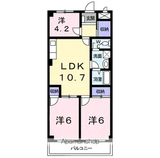 アレーゼF【4階】の間取り