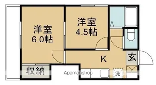 東京都杉並区阿佐谷北6丁目【アパート】の間取り