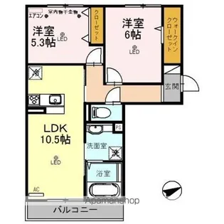 アクシスハイツ【2階】の間取り