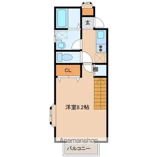 ガルテン山王伍番館【101号室】の間取り