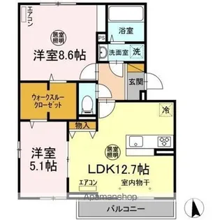 ウィステリア【3階】の間取り
