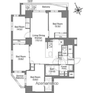 コンフォリア中葛西【3階】の間取り