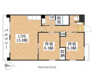 ドリームハイツ枇杷島【403号室】の間取り