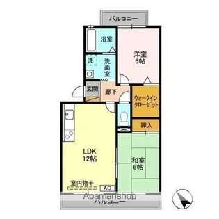 ハイツ・サンピーチ C【2階】の間取り