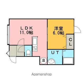 ハーモニーA【203号室】の間取り