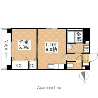 アケイシャ【5階】の間取り