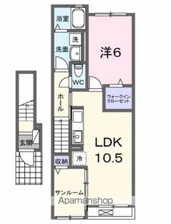 サンライズヒルズⅠ【2階】の間取り