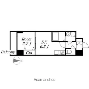 愛知県名古屋市中区伊勢山1丁目【マンション】の間取り