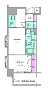 レジディア池尻大橋【2階】の間取り