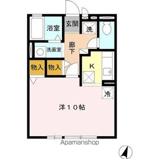 プランドール鈴木【1階】の間取り