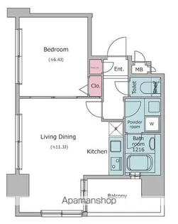 東京都渋谷区恵比寿2丁目【マンション】の間取り