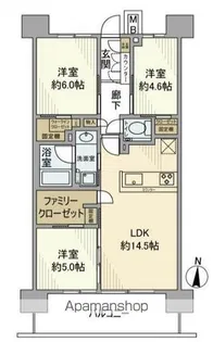 イニシア浦和常盤レジデンス【12階】の間取り