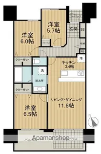 ロイヤルガーデン宇多津駅前南【1002号室】の間取り