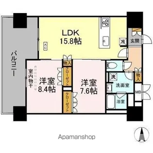 THE REJUVEPORT KISARAZU【7階】の間取り