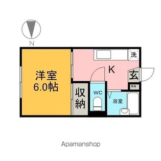 コーポマロニエ(ミネマチ)【A103号室】の間取り