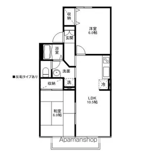 メゾンドルチェ B【2階】の間取り