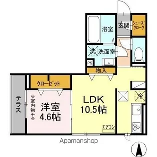 アベニール【1階】の間取り